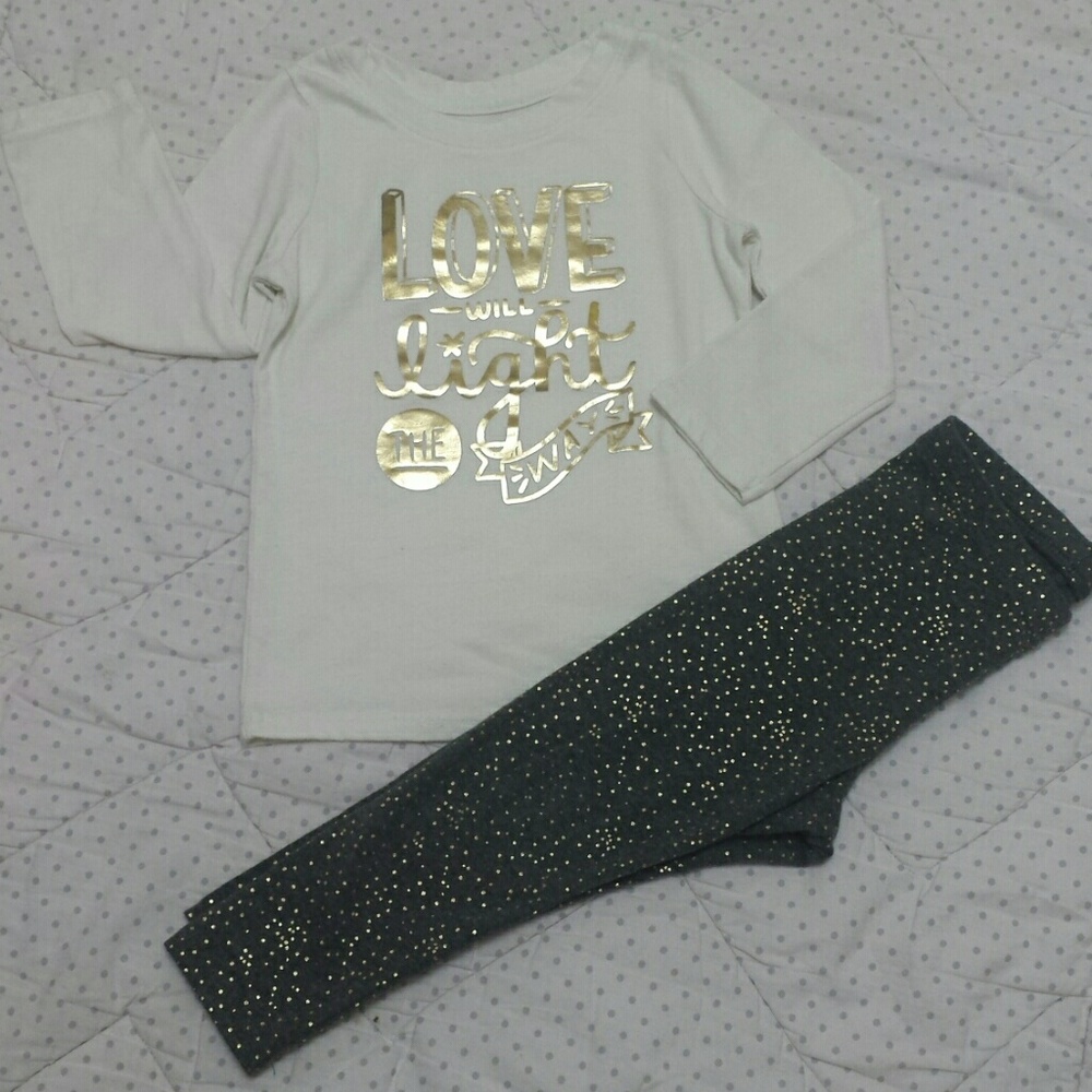 Cat and Jack Long sleeve and Legging Set